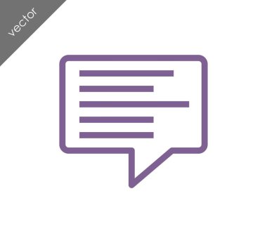 Konuşma kabarcıklar düz simgesini 