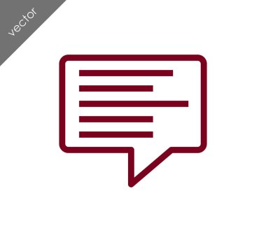 Konuşma kabarcıklar düz simgesini 