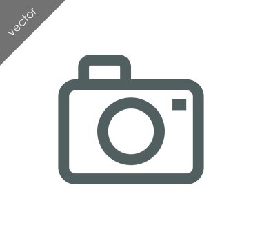 Kamera simgesi düz işareti