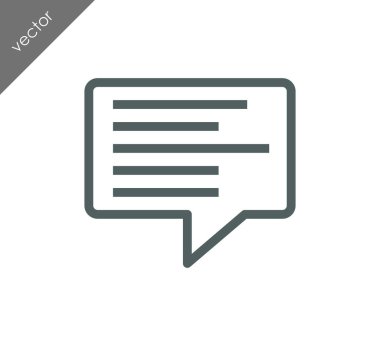 Konuşma kabarcıklar düz simgesini 