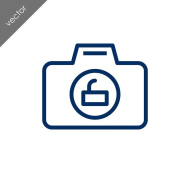 Kamera simgesi düz işareti