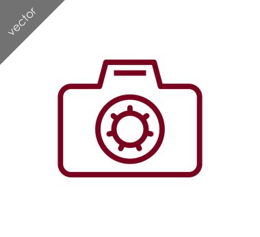 Kamera simgesi düz işareti