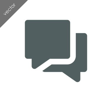 Görüşme düz simgesi