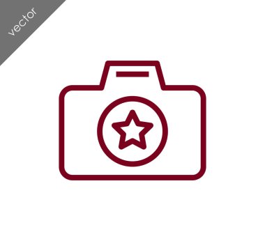 Kamera simgesi düz işareti