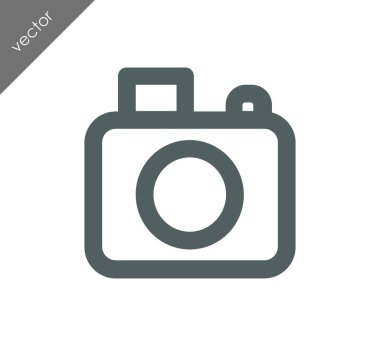 Kamera simgesi düz işareti