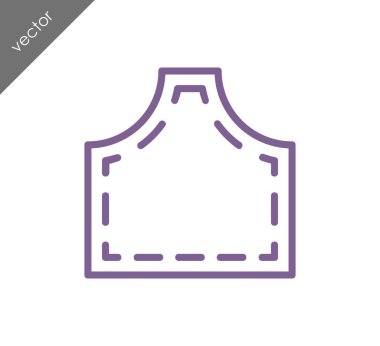 Önlük çizgi simgesi