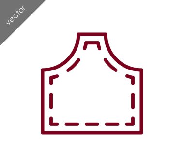 Önlük çizgi simgesi