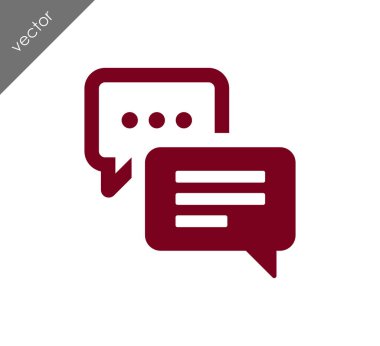 Konuşma kabarcıklar düz simgesini 