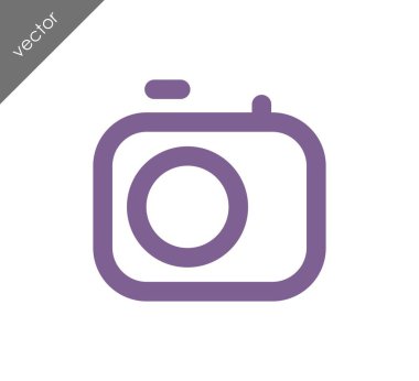 Kamera simgesi düz işareti