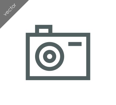 Kamera simgesi düz işareti