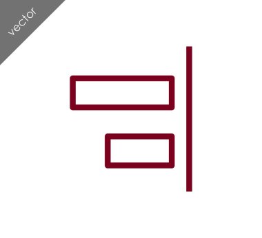 Yatay hizalama nesneleri sağ