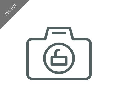 Kamera simgesi düz işareti