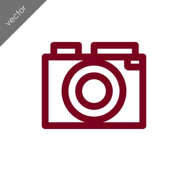 Kamera simgesi düz işareti