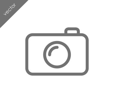 Kamera simgesi düz işareti