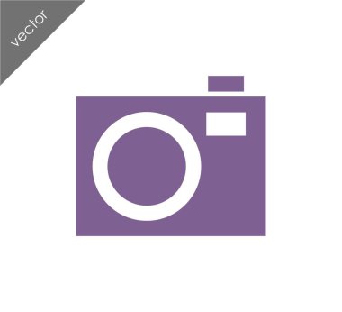 Kamera simgesi düz işareti