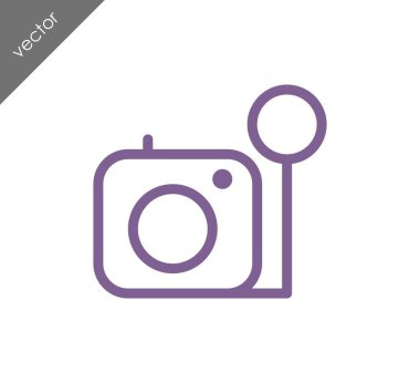 Kamera simgesi düz işareti