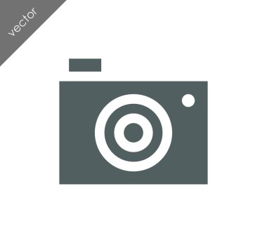 Kamera simgesi düz işareti