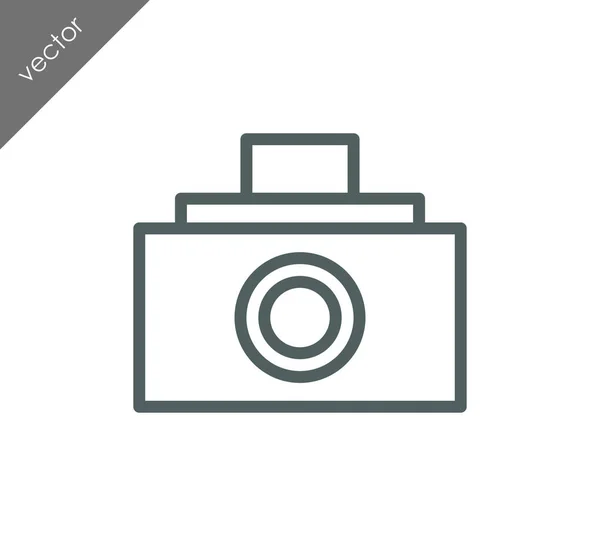 Kamera ikon lapos jele — Stock Vector