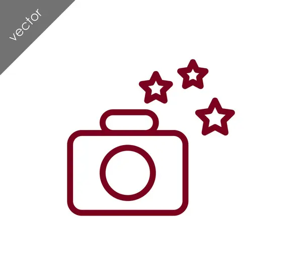 Camera icon flat sign — Stock Vector