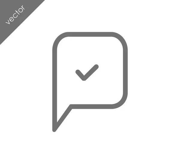 Bevestigde chat-pictogram — Stockvector