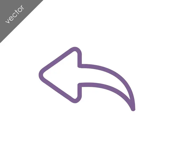 Icono flecha izquierda — Vector de stock