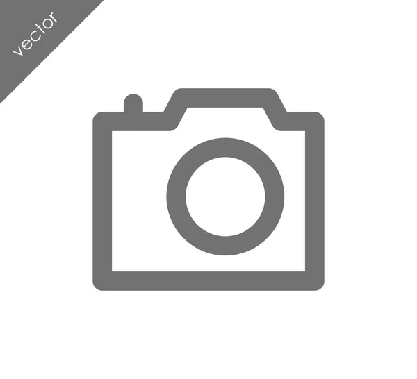 Camera icon flat sign — Stock Vector