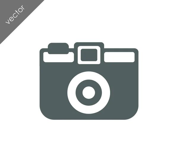 Platte pictogram van de camera — Stockvector