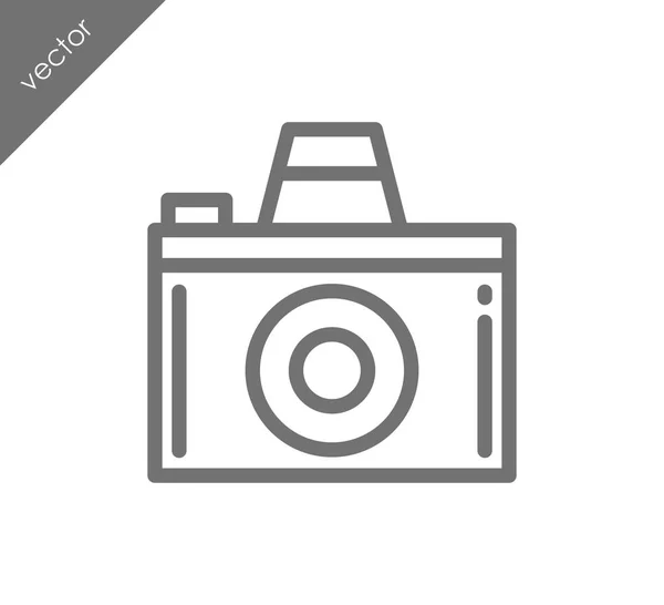 Ikona plochého fotoaparátu — Stockový vektor
