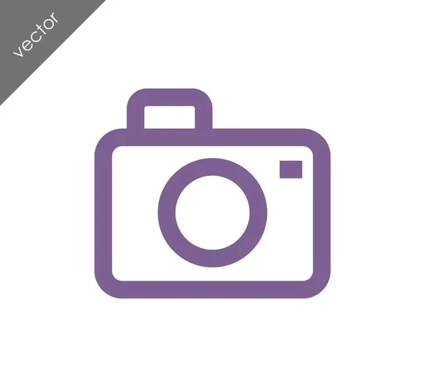 Camera icon flat sign — Stock Vector