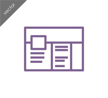 tarayıcı düz simgesi