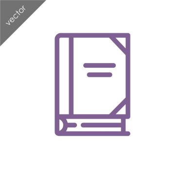 Kitap Düz Simgesi