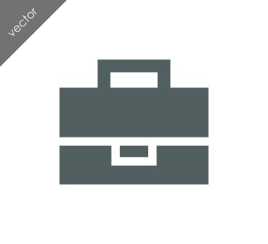 Evrak Çantası Düz Simgesi