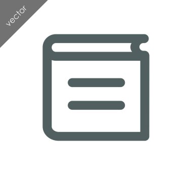 Kitap Düz Simgesi