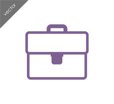 Evrak Çantası Düz Simgesi