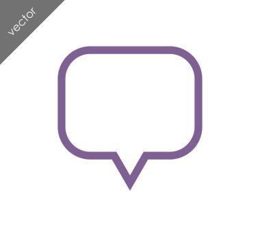 Konuşma balonu düz simgesinin 