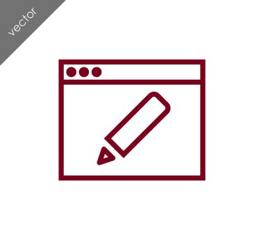 Web sayfası ayarları simgesi