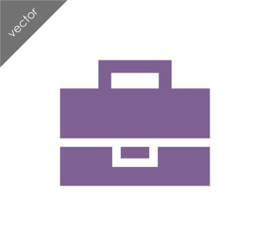 Evrak Çantası Düz Simgesi