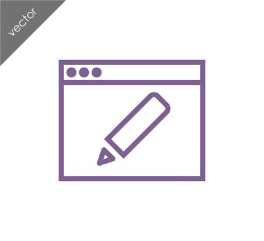 Web sayfası ayarları simgesi