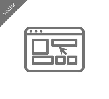 tarayıcı düz simgesi