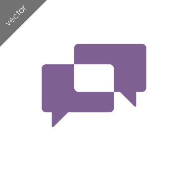 Görüşme düz simgesi