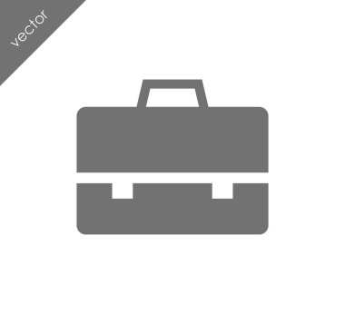 Evrak Çantası Düz Simgesi