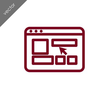 tarayıcı düz simgesi