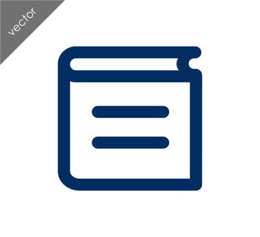 Kitap Düz Simgesi