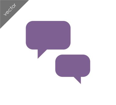 Görüşme düz simgesi