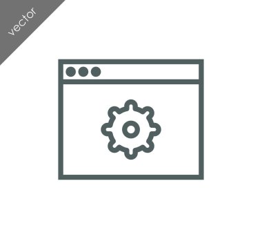Web sayfası ayarları simgesi