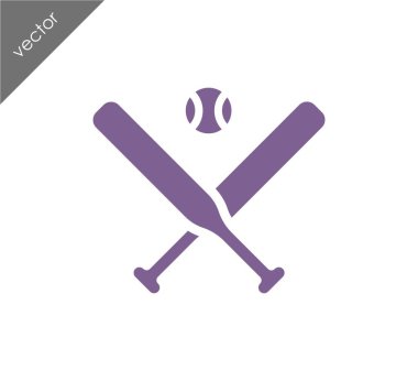 beyzbol sopaları ve top simgesi