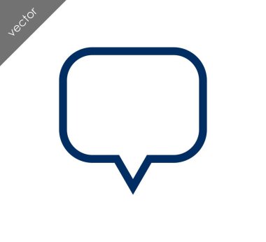 Konuşma balonu düz simgesinin 