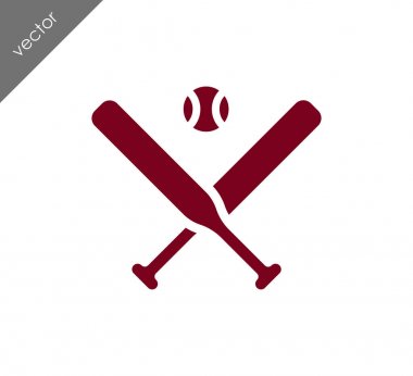 beyzbol sopaları ve top simgesi