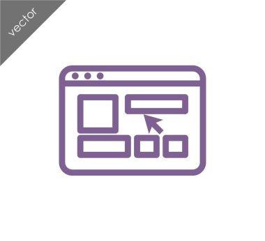 tarayıcı düz simgesi