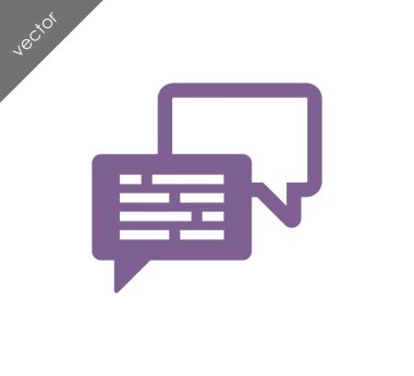 Konuşma kabarcıklar düz simgesini 